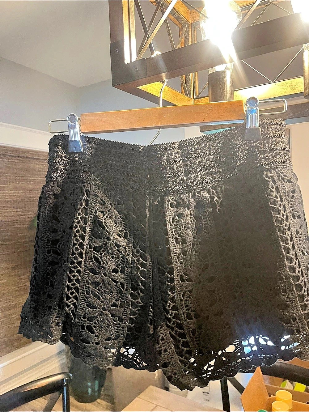 Rewind Black Crochet Lace Shorts. Like New!